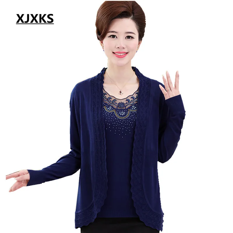 New 2017 women cardigans and sweaters spring coat long sleeve female clothes open stitch Good quality Two piece suit