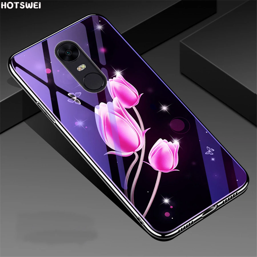 

HOTSWEI Xiaomi Redmi Note 4 X 4X Global Case Tempered Glass + Soft TPU Frame Protective Case For Xiaomi Redmi Note 4X 4 X Cover