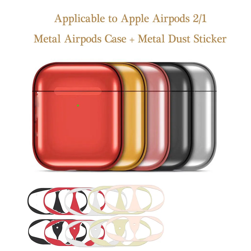 Z522 гарнитура 2019 для Apple Airpods 2/1 металлический корпус защитный + 2 шт металлическая