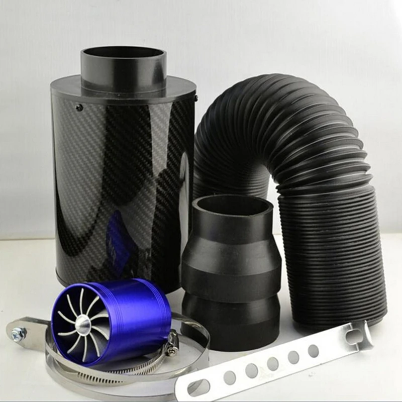 

Car Styling Universal Racing Carbon Fiber Air Intake Pipe Kit/Car Air Filter/High Flow Cold Air Extension System For Honda AMG