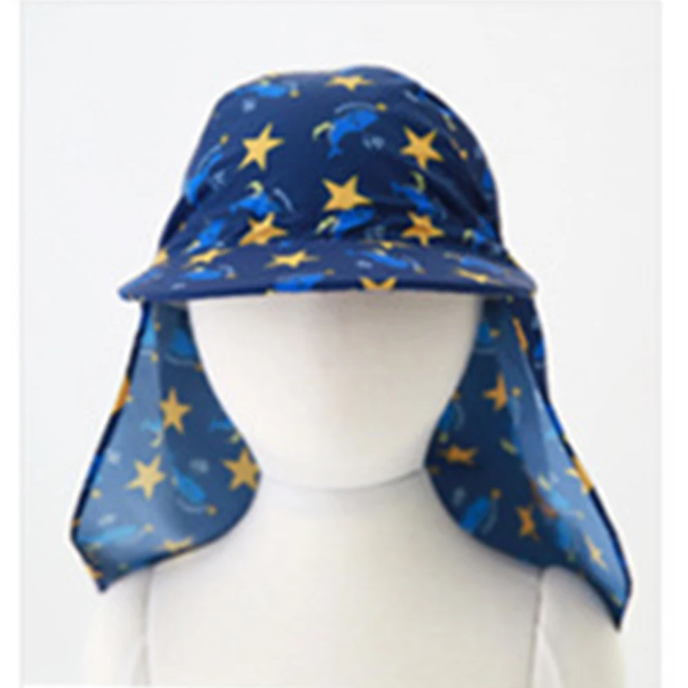

Boys Girls Cartoon Pool Cute Accessories Windproof Nylon Sunscreen Printed Water Sports Kids Swimming Cap Waterproof Elastic