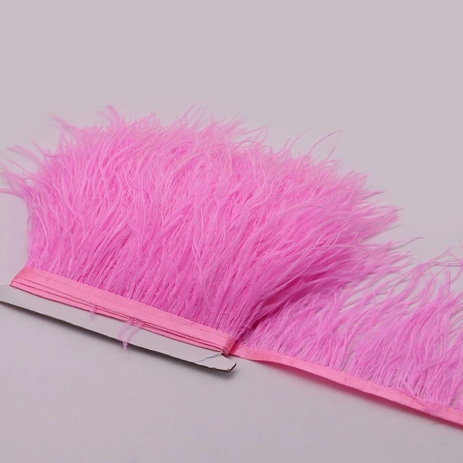 Pink Ostrich Feathers Boa Natural Ostrich Feather Trimming Fringe Sew