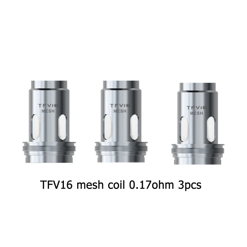 3 шт./лот SMOK TFV 16 сетка катушка 0.17ohm Двойная сетка 0.12ohm Тройная сетка 0.15ohm коническая сетка 0.2ohm головка для TFV16 Танк Mag P3 Vape