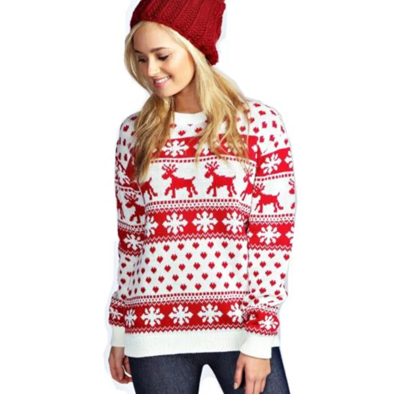 Plus size 4XL Jumper snowman Deer Ugly Christmas Sweaters NEW Santa ...