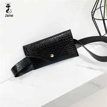 

Waist Bag Women Belt Bag Waist Packs Bags Leather Small Fashion Stone Crocodile Waterproof heuptas wandelen groot pochete homem