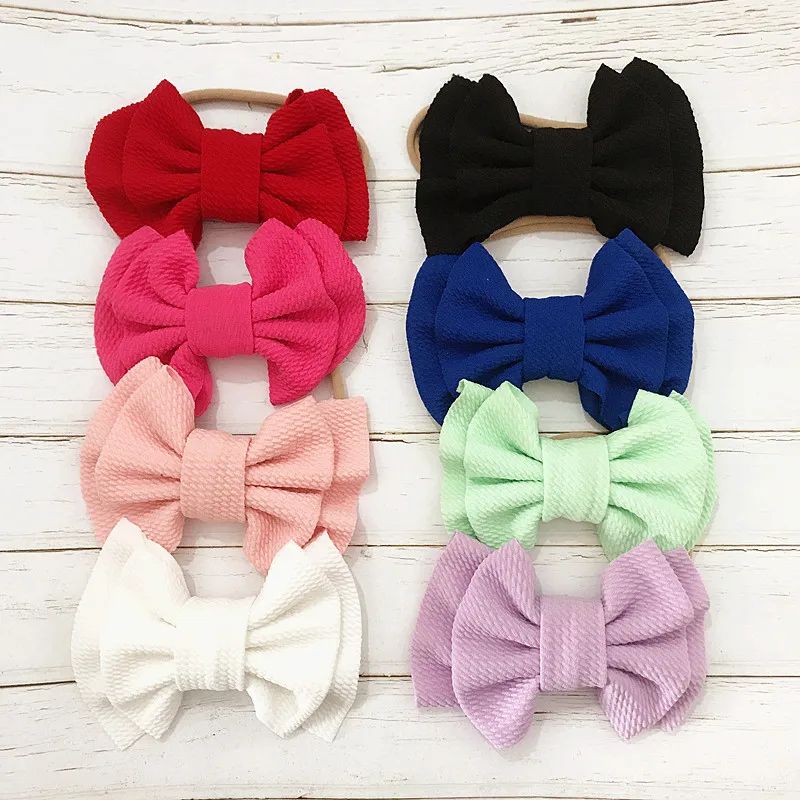 Girls Baby Cotton Bow Hairband Stretch Turban Knot Head Wrap for Kids Pip 