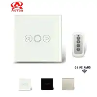 Aoyan eu標準リモートスイッチ、クリスタルガラススイッチパネル、ディマースイッチ調光交流110ボルトの250ボルト互換broadlink rm2 rm