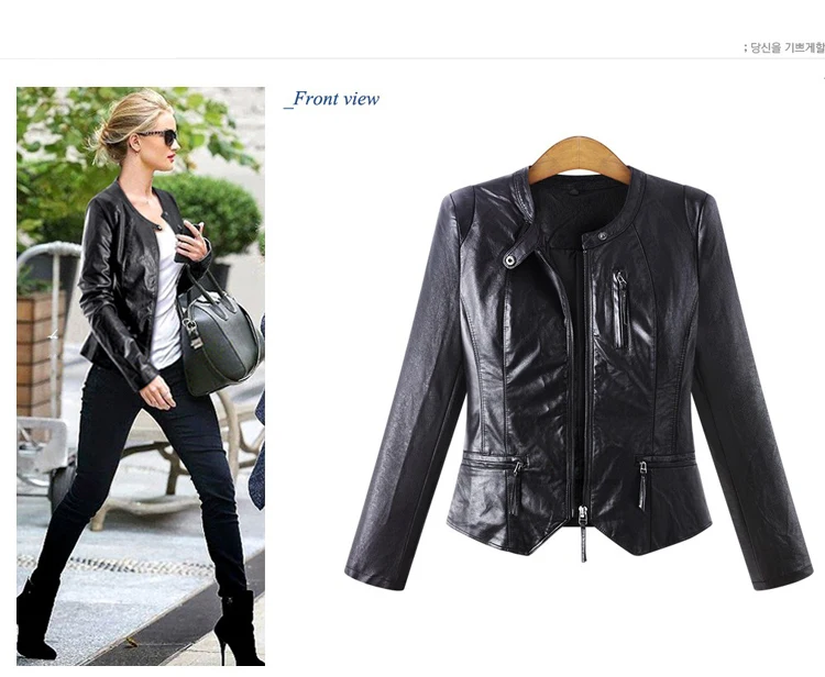 Winter Women PU Leather Jackets Casual Big Size Outerwear Black Long Sleeve Women Basic Jacket Coats Plus Size Women Clothing