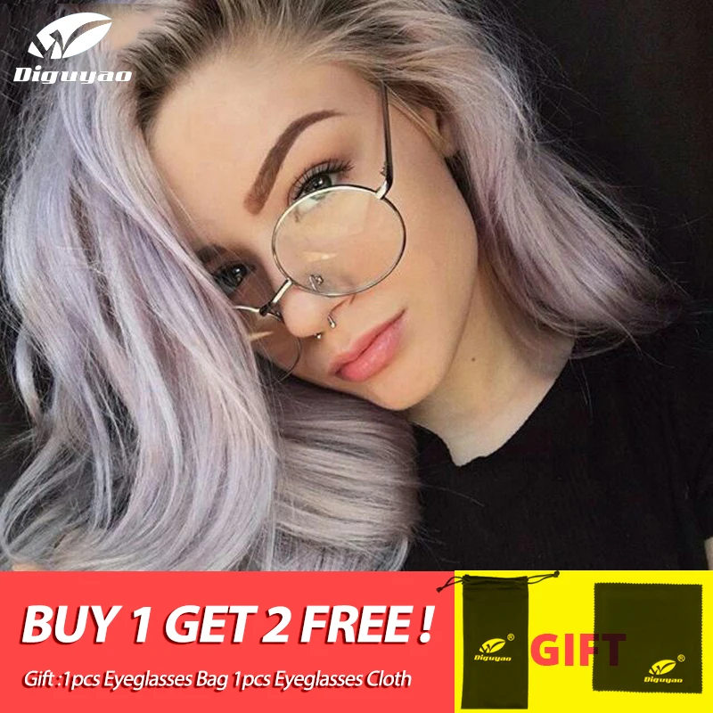 cheap DIGUYAO Alloy Round Glasses Women Optical eyeglasses computer anti blue light blocking glasses TV gaming Fatigue glasses men