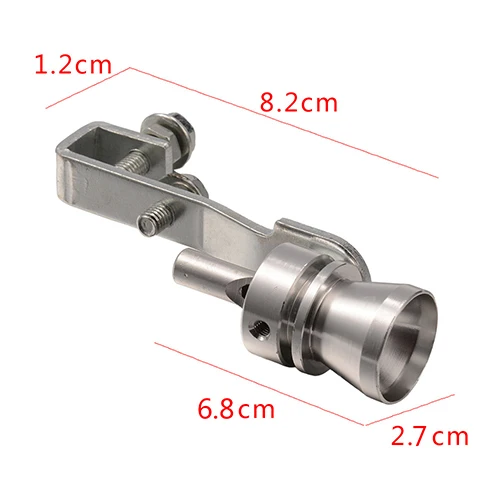 Автомобильный турбо звуковой свисток Глушитель выхлопная труба алюминиевая выхлопная труба симулятор Whistler Размер S, M, L, XL - Цвет: Whistle Muffler 2