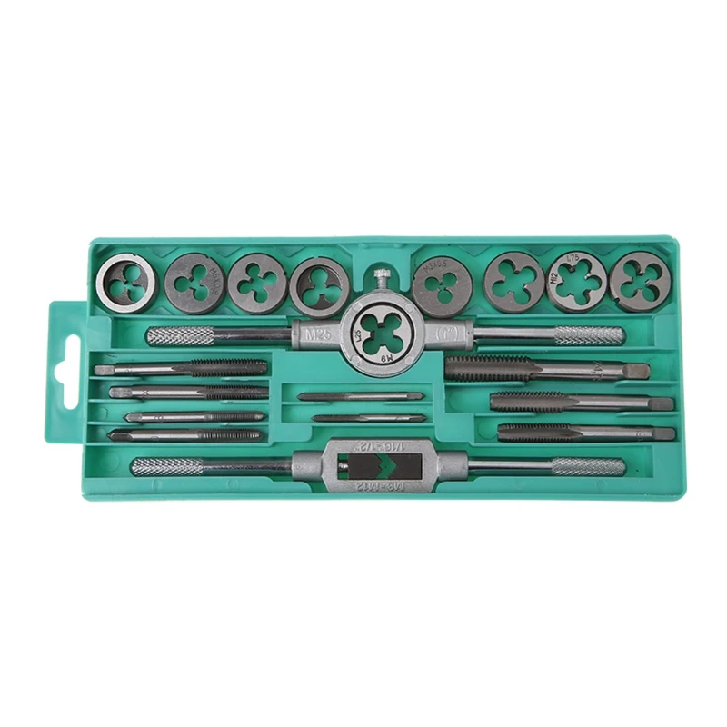 20Pcs/Set Tap Die Set Metric Hand Threading Tool Tungsten Carbide Screw Threadscrew threadset