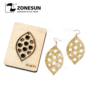 

ZONESUN H1 DIY Custom Cutter Leather Earring Cutting Die Leather Cut Out Earring For Steel Rule Die Cutting Machine Press Tools