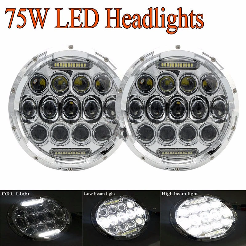 75W 7 inch Round LED Headlight Bulb FOR Jeep Wrangler JK Hummer Lada 4x4 urban Niva Headlamp Driving Light with DHL   未标题-10