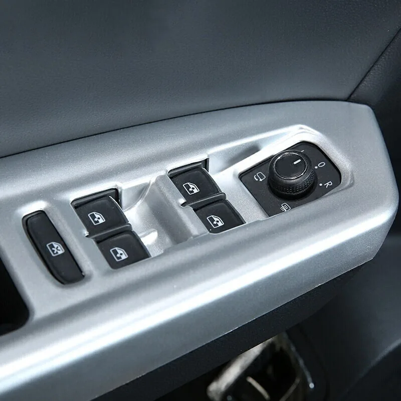 

ABS Matte and Carbon fibre For Atlas Teramont 2017 2018 Car Door Window glass Lift Control Switch Panel Cover Trim car styling