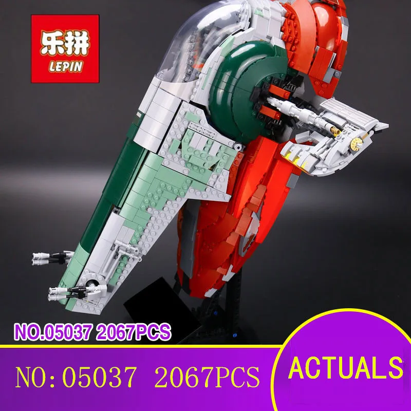 

New LEPIN 05037 2067pcs Star UCS Wars Slave 1 Model Building Blocks Bricks Kits Compatible 75060 Children Moc Toys Gift