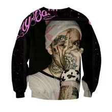 Long sleeve Lil Peep Sweatshirts Mens Hip Hop Sweatshirt Tops Tracksuit Hoodies Collar Man's Male Streetwear Hot Clothing Hodies