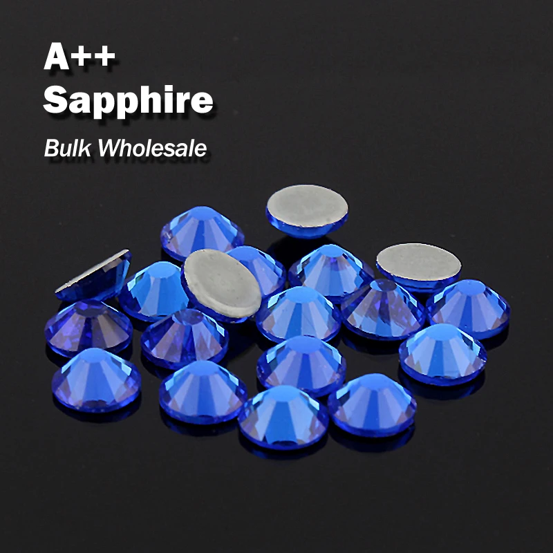 Sapphire Bulk Wholesale Hot fix Rhinestones Similar Swa AAA Quality