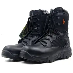 Уличная походная обувь Professional военный десант тактические ботинки кожа пригодно для носки дышащий полицейский армейские сапоги с высоким