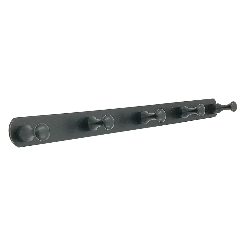 

SRJ Black Copper 5 Hooks Coat Robe Hooks Wall Mounted Row Hook Coat Hanger Door Hooks For Bathroom Kitchen Accessories