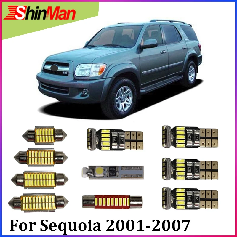 ShinMan 19x безошибочный светодиодный светильник для автомобиля салона Toyota Sequoia