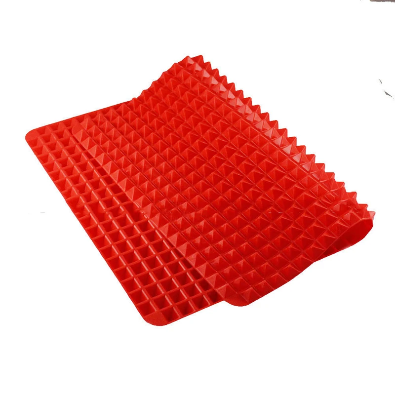 

Pyramid Bakeware Pan Red Rubber Nonstick Silicone Baking Mats Pads Moulds Cooking Mat Oven Baking Tray Sheet Kitchen Tools