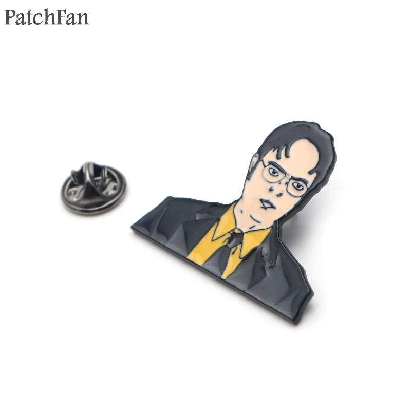 Patchfan управления вдохновил Дуайт Шрут цинка шпильки рюкзак одежда броши для