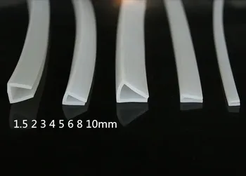 

5 M "U" Type Door Silicone Band Weatherstrip Band Fence Sound Isolation prevention Collision Glass and door silicone Seal Strips