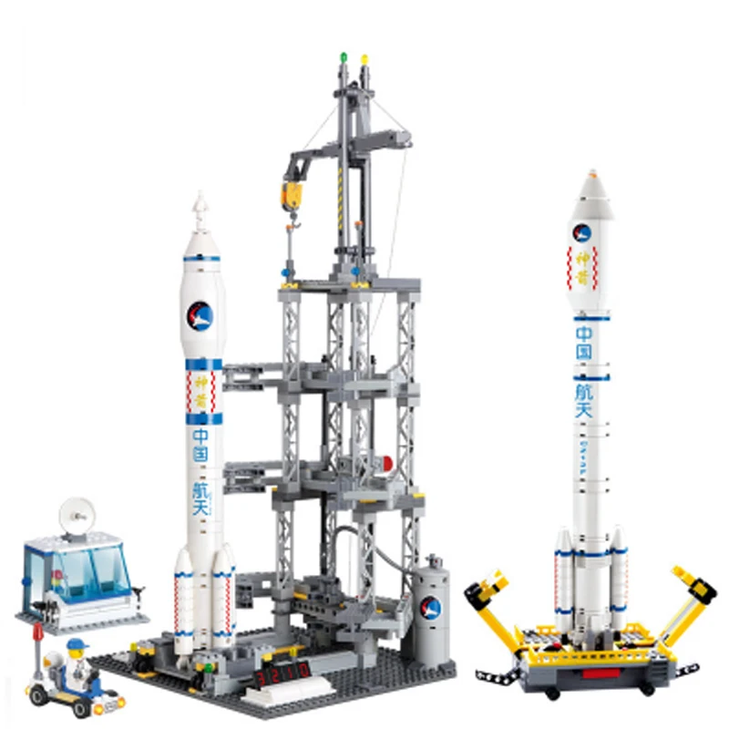 

822pcs Blocks Space Series Rocket Launch Station Model Building Set Kids DIY Educational Bricks Toys Christmas Gift Legoings
