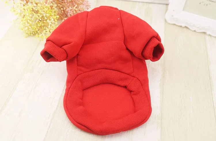 4 Colors Solid Pet Dog Clothes Winter Small Dog Coat Soft Warm Puppy Sweatshirt For Yorkies Chihuahua Teddy