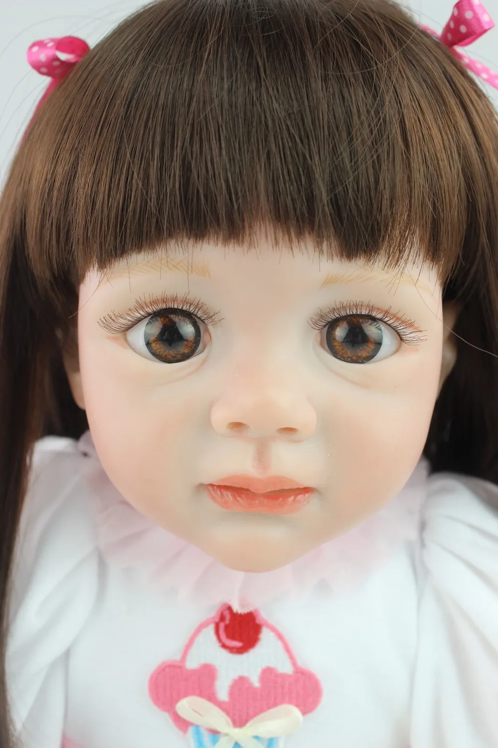 

2015 new design 24inch Reborn Toddler baby doll Fridolin lifelike sweet girl real gentle touch