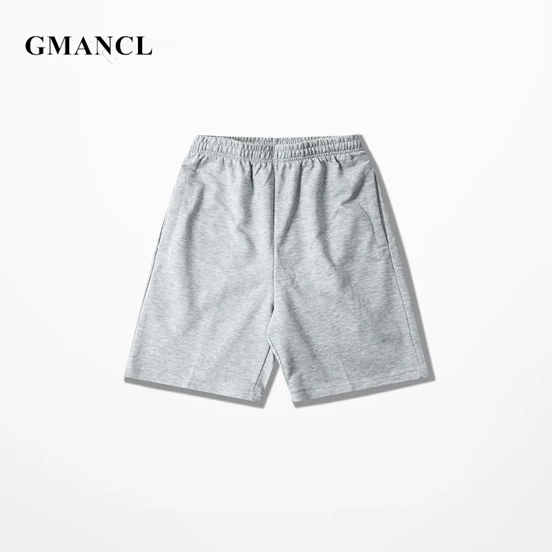 Gmancl хип хоп свободные мужские летние бермуды шорты Уличная Твердые высококачественные шнурки мужские s повседневные до колен шорты 7 цветов