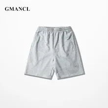 Gmancl хип хоп свободные мужские летние бермуды шорты Уличная Твердые высококачественные шнурки мужские s повседневные до колен шорты 7 цветов