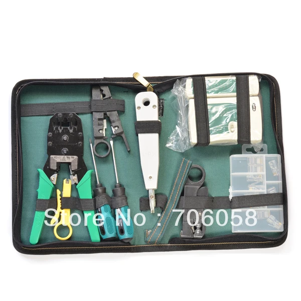 10PCS Network Cable Tool Kit Computer Cable Tester