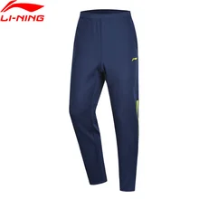 Li-Ning, мужские тренировочные спортивные штаны, обычная посадка, 90% полиэстер, 10% спандекс, подкладка, спортивные брюки для фитнеса, AKLP151 MKY474