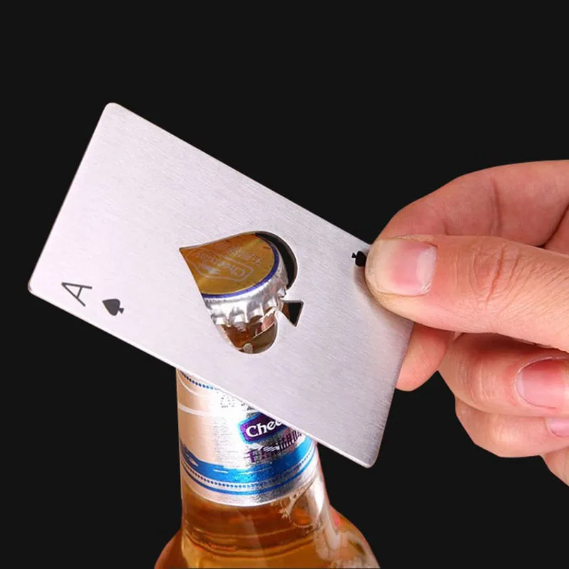 11 in 1 Multifunction Creative Poker Card Beer Bottle Opener Personalized Funny Stainless Steel