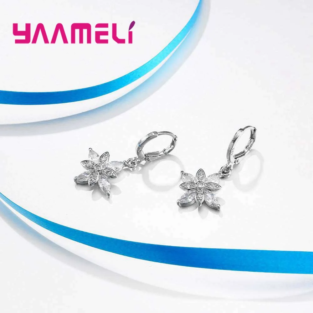 Женский комплект сережек из серебра 925 пробы YAAMEL элегантное ожерелье с