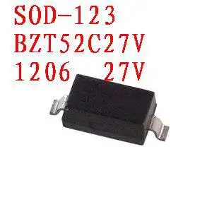 Бесплатная доставка стабилитрон BZT52C27V SOD 123 100 шт.|zener diode|100pcs diodediode 100pcs |