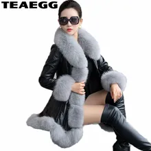TEAEGG Thick Winter Coat Women s font b Leather b font font b Jacket b font