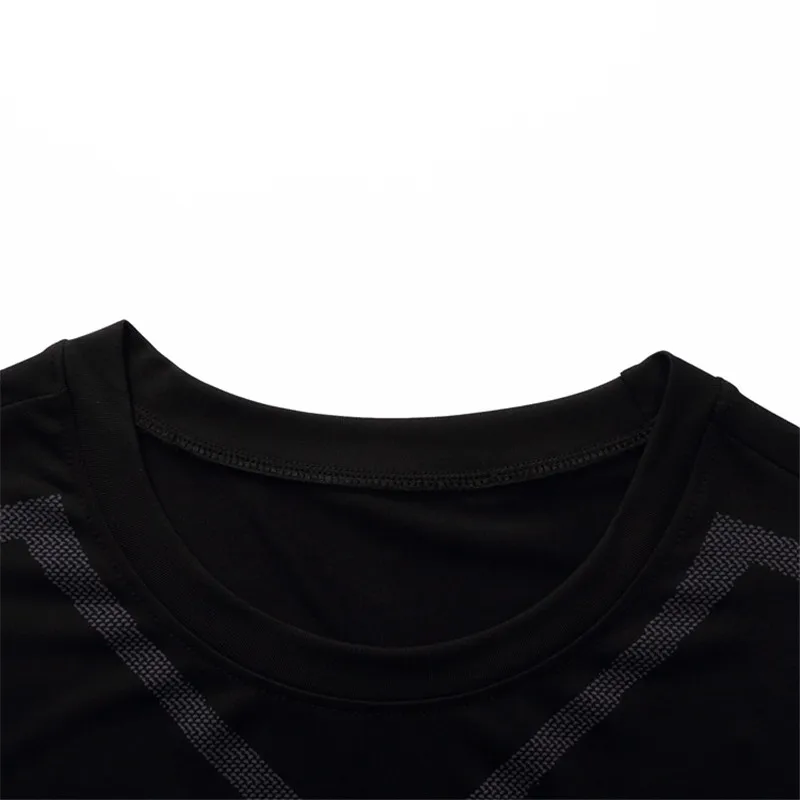 Для мужчин Pro тренажерный зал быстросохнущая футболка спорт бег Йога поезд Фитнес Топ компрессионная футболка для тренировок Баскетбол бодибилдинг одежда UX28