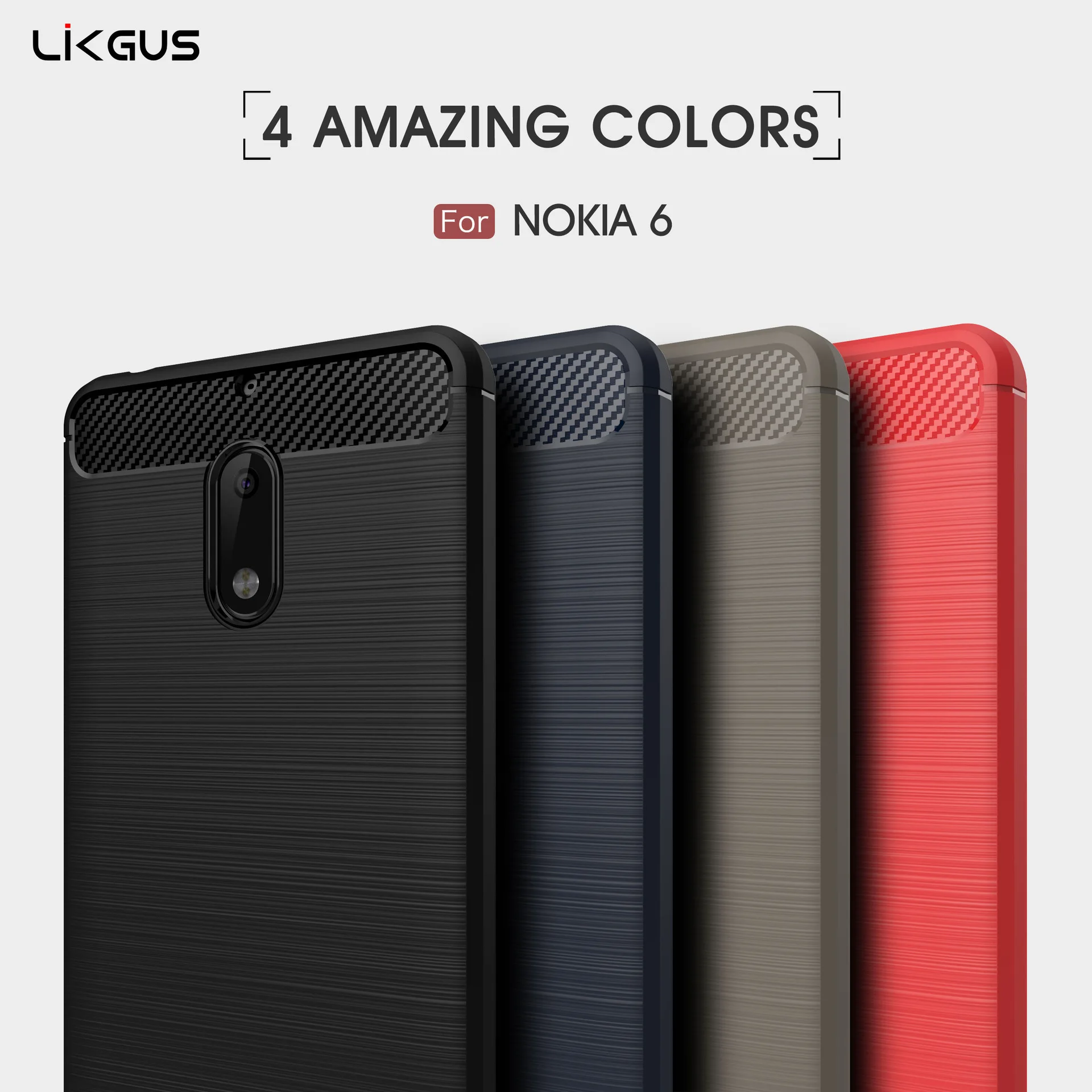 Best Carbon Fiber Soft TPU Case For Coque Nokia 5 5.1 6 6.1 7 8 8.1 2 3 3.1 7.1 Plus Sirocco 2018 For Nokia 3.1 Phone Case Back Cover