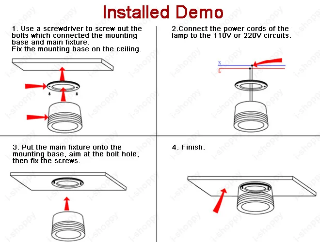 Conduziu a Luz de Teto Pode Escurecido 3 w 5 7 9 12 Lâmpada Redonda Downlight Branco Preto Concha Sala Estar Escritório Ser - Não 7 Pode ser escurecido não 3 w 5