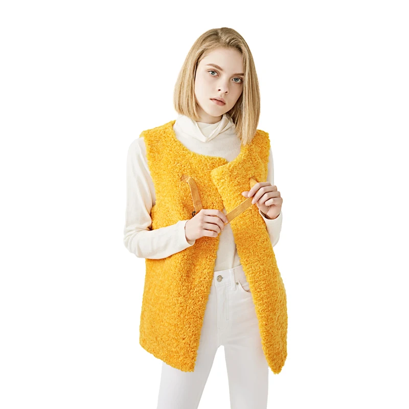

MAOMAOFUR Fake Fur Vest Women New Fashion Colors Soft Touching Gilet Female High Street Slevessless Coat Faux Fur Waistcoat