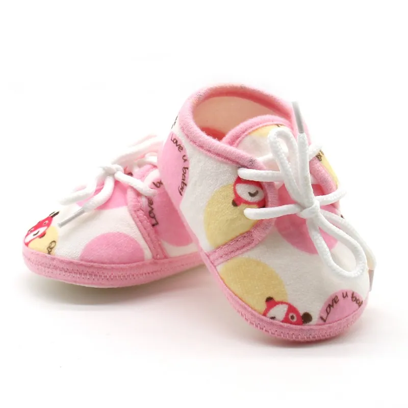 

Autumn Newborn Baby Boys Girls Lovely Cartoon First Walkers Infant Baby Unisex Soft Bottom Cotton Fabric Shoes Hot