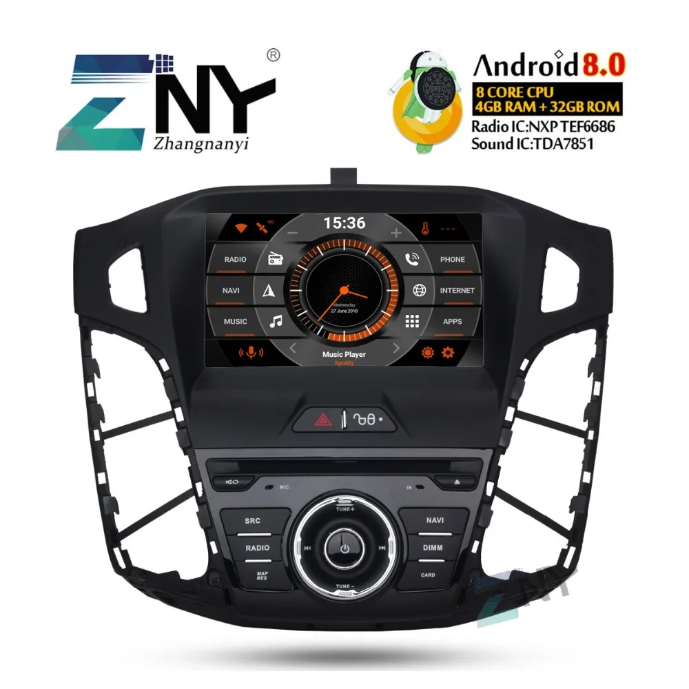 " Android 9,0 автомобильный DVD для 2011 2012 2013 фокус Авто Аудио Видео FM Радио RDS стерео Wi-Fi gps навигации обратный Камера