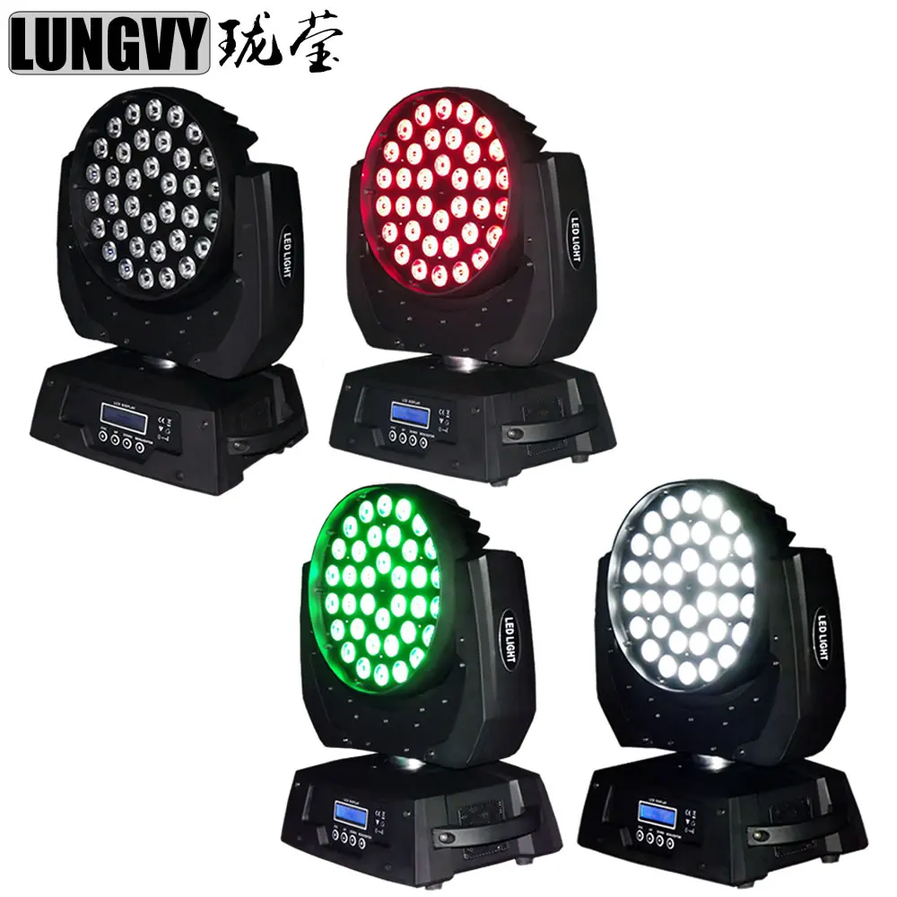 Free Shipping 4pcs/lot 36x10w RGBW 4IN1 Led Wash Moving Head Stage