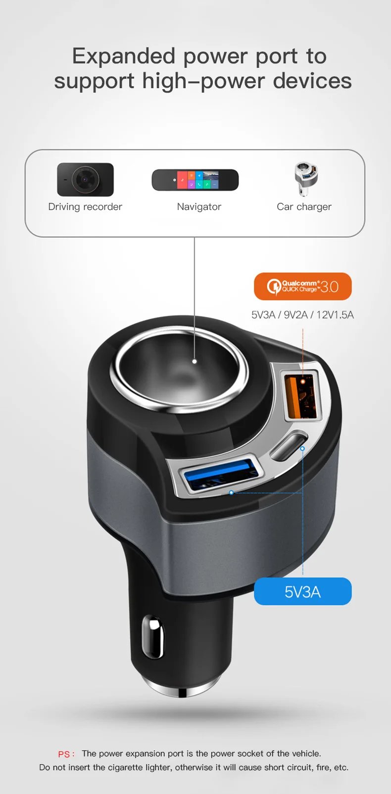 QC 3.0 USB Type C Car Charger (8)