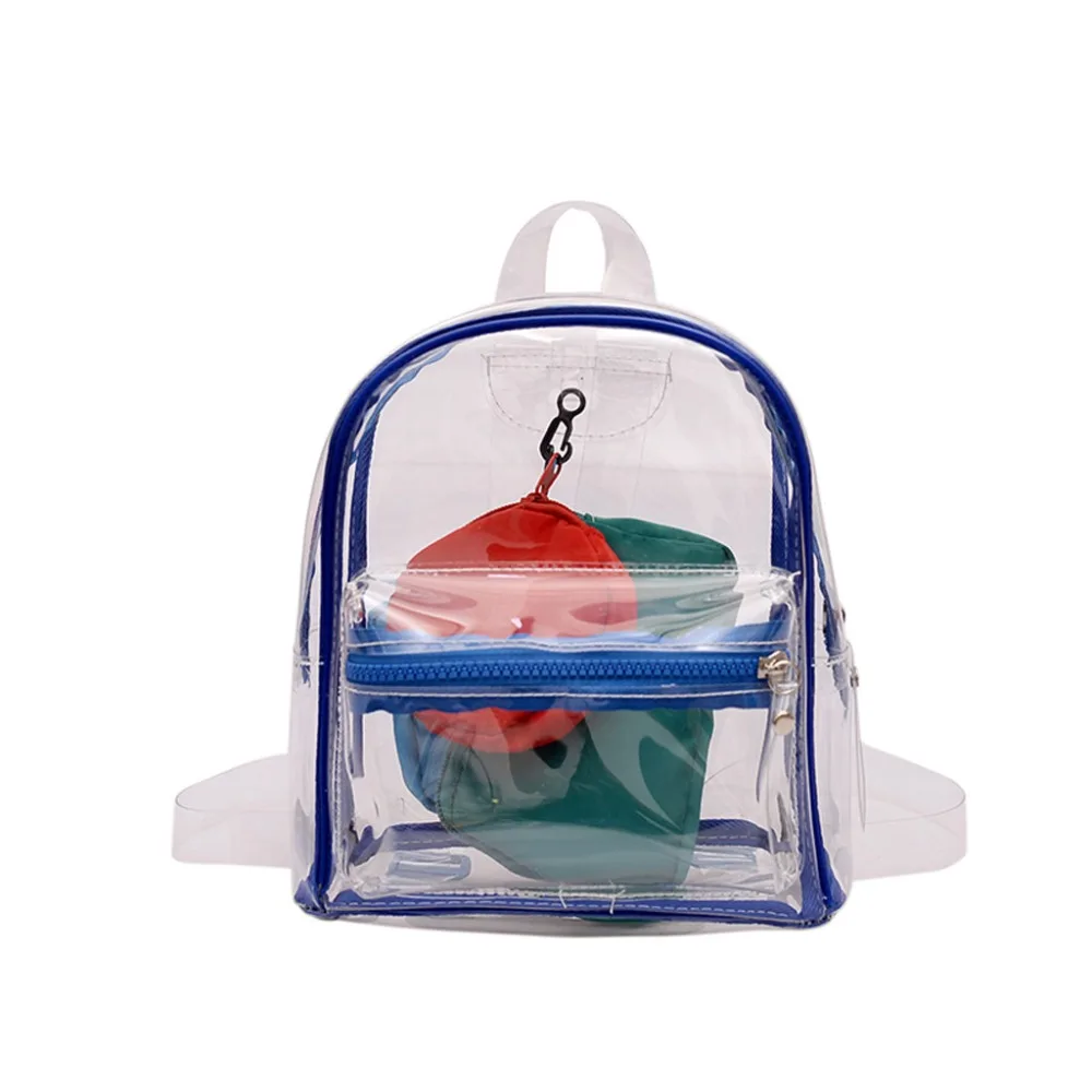 Рюкзак повелительница ПВХ прозрачный желейного леденцового цвета встроенный рюкзак 4 шт набор путешествия подростковый рюкзак A1