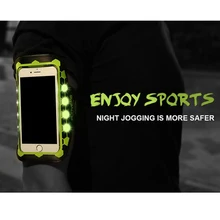 1 шт. Универсальный светодиодный держатель в виде нарукавной повязки для телефона, светящийся чехол для телефона iPhone 6 6s 7 Plus