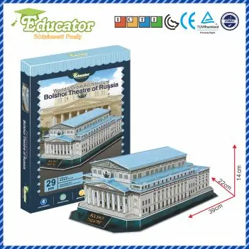 

Всемирно известная архитектура, 3D головоломка, модель Bolshoi, театр России, игра «сделай сам»