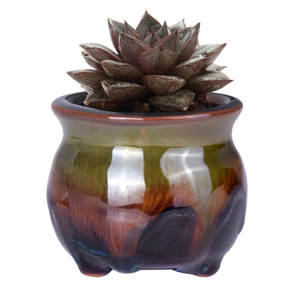 Wituse мини-керамические горшки течет застекленная ваза горшок кашпо для суккулентов дома и сада бонсай цветок в горшке